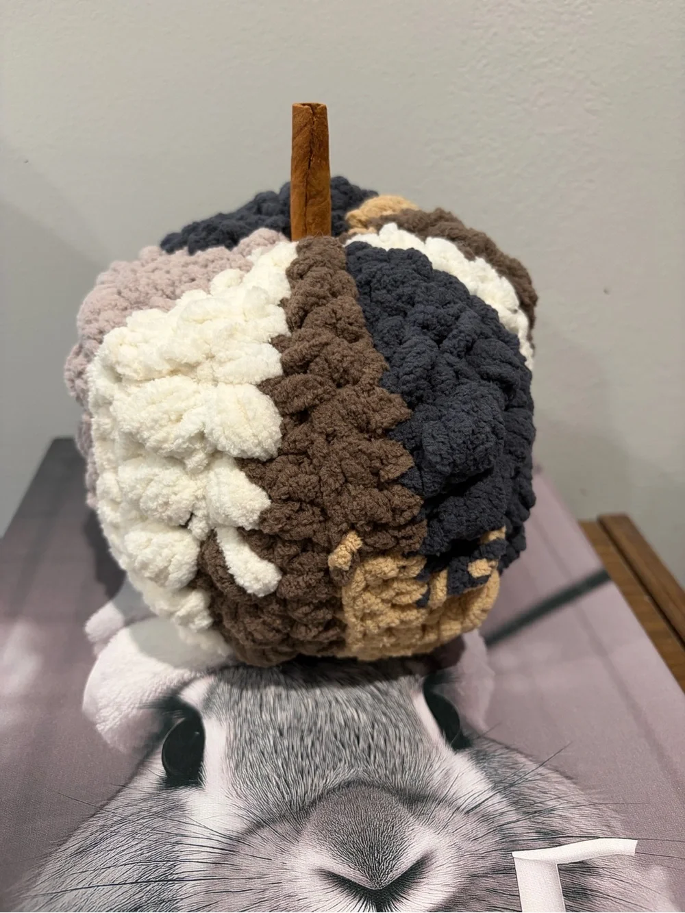 Crochet Plush Pumpkin Fall Decor Neutral Cozy Autumn